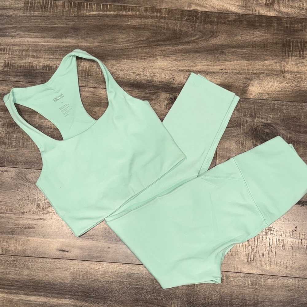 Girlfriend Collective Mint Green Activewear Set - Picture 2 of 8